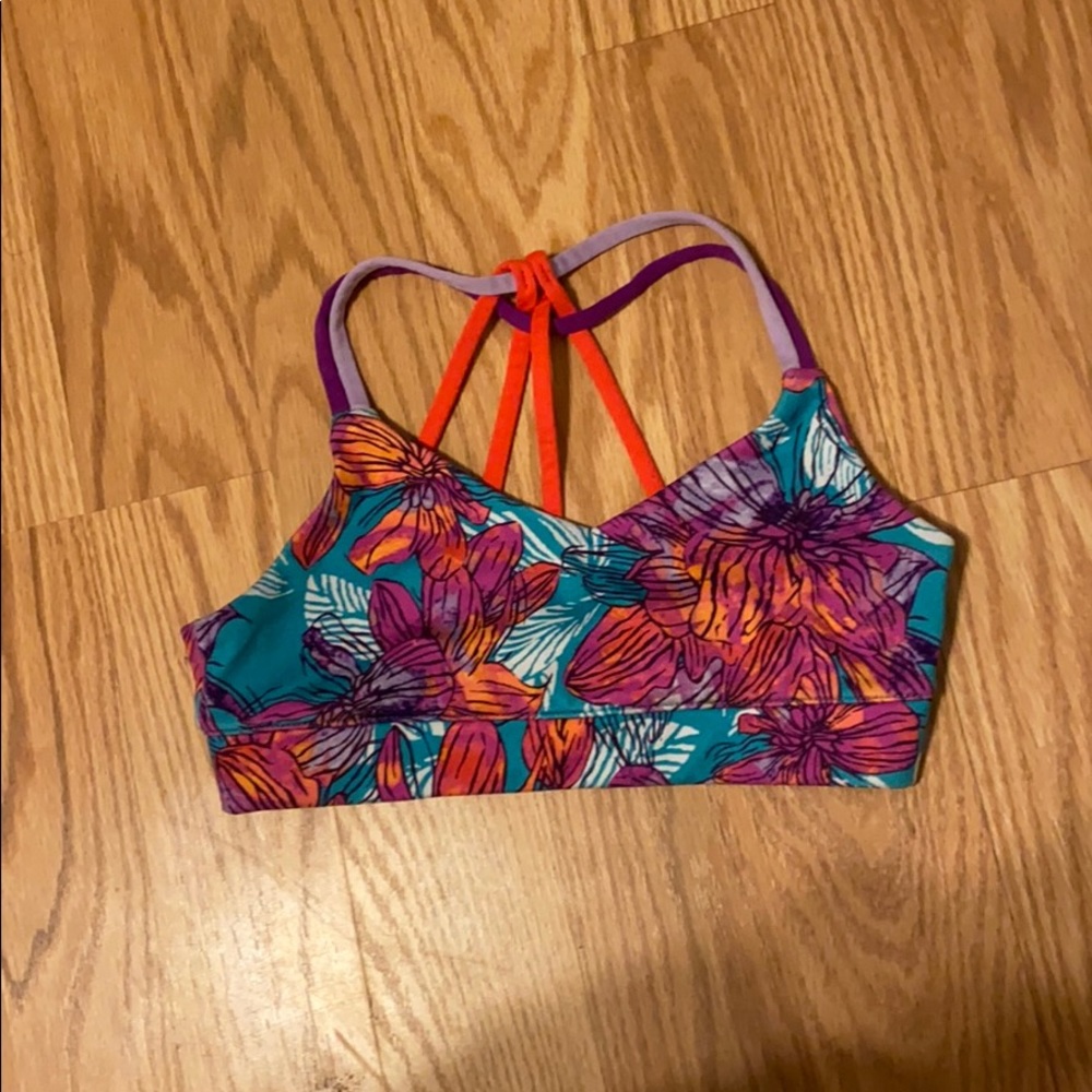 floral girls bra